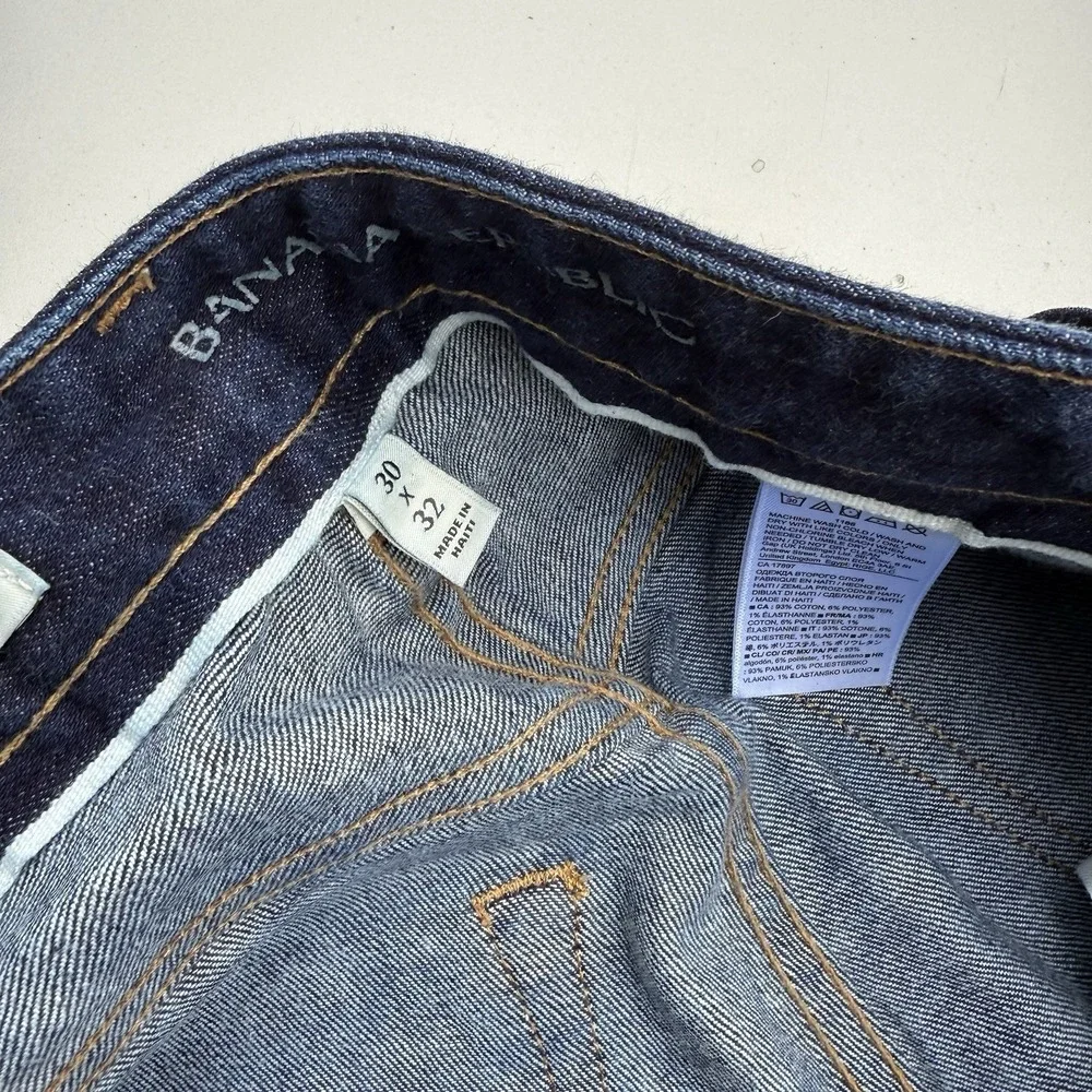 Banana Republic Jeans Mens 30X32 Trooper Fit Selvedge White Oak Cone Denim USA